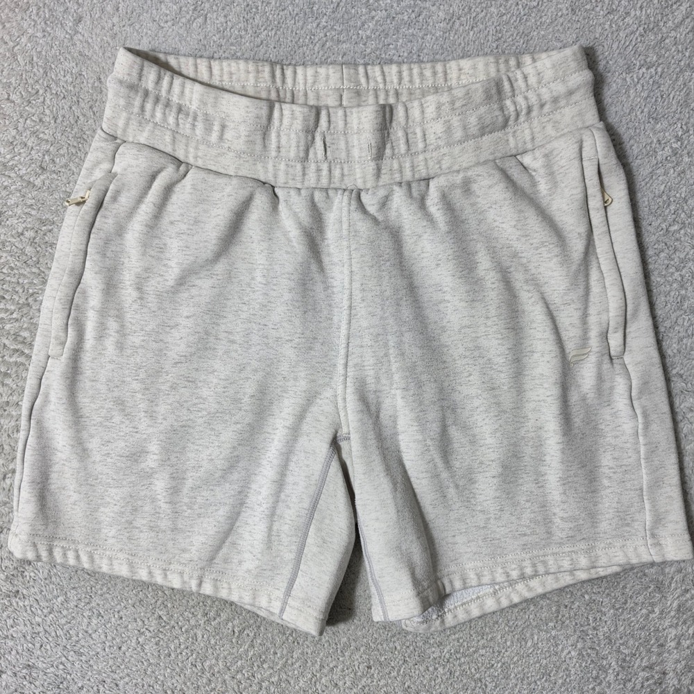 Fabletics Shorts Mens Med‎ Gray 30/7 Stretch Athletic Gym Fleece Zipper Pockets